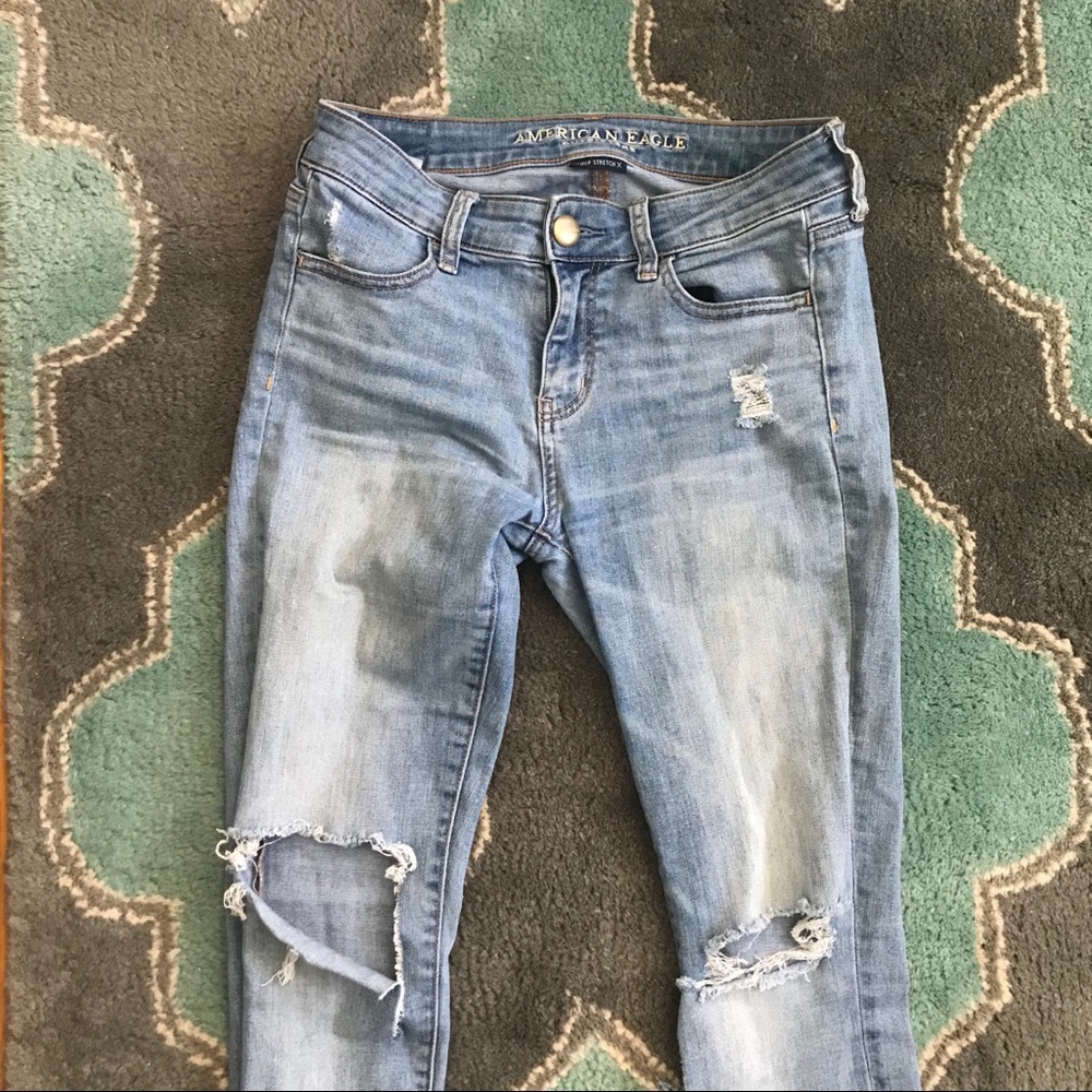AMERICAN EAGLE Jeans Womens 4 Jeggings Distressed
